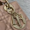 Christian Dior LADY Dior series crimson patent leather texture exquisite hardware medium handbag Christian Dior LADY Dior series crimson patent leather texture exquisite hardware medium handbag