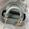Christian Dior LADY Dior series emerald green patent leather texture exquisite hardware handbag Christian Dior LADY Dior series emerald green patent leather texture exquisite hardware handbag