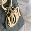 Christian Dior LADY Dior series emerald green patent leather texture exquisite hardware handbag Christian Dior LADY Dior series emerald green patent leather texture exquisite hardware handbag