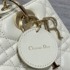 Christian Dior LADY Dior series pure white patent leather texture exquisite hardware large handbag Christian Dior LADY Dior series pure white patent leather texture exquisite hardware large handbag