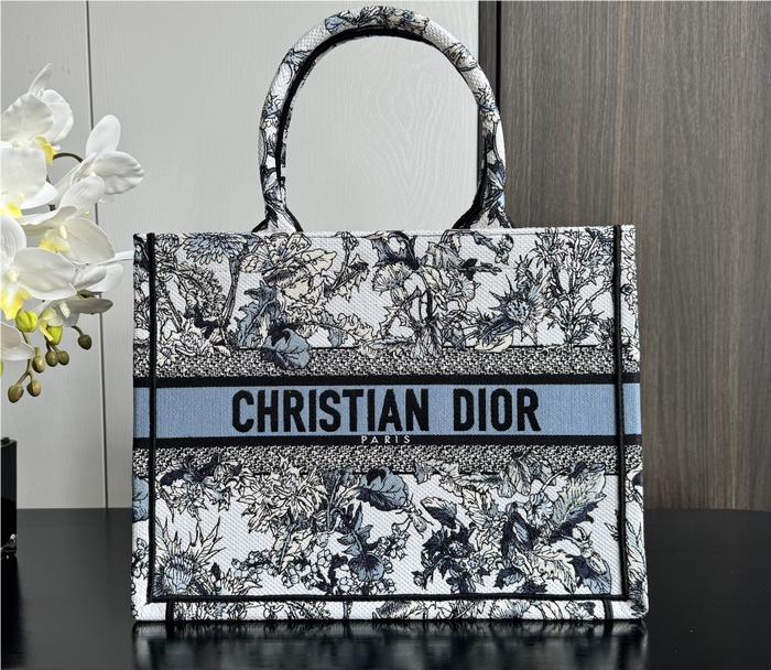 Christian Dior BOOK TOTE series dark blue print embroidered handbag Christian Dior BOOK TOTE series dark blue print embroidered handbag
