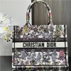 Christian Dior BOOK TOTE series black and white with printed embroidered handbag Christian Dior BOOK TOTE series black and white with printed embroidered handbag