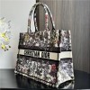 Christian Dior BOOK TOTE series black and white with printed embroidered handbag Christian Dior BOOK TOTE series black and white with printed embroidered handbag