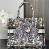 Christian Dior BOOK TOTE series black and white with printed embroidered handbag Christian Dior BOOK TOTE series black and white with printed embroidered handbag