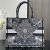 Christian Dior BOOK TOTE series black printed embroidered handbag Christian Dior BOOK TOTE series black printed embroidered handbag