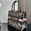 Christian Dior BOOK TOTE series pink and black printed embroidered handbag Christian Dior BOOK TOTE series pink and black printed embroidered handbag