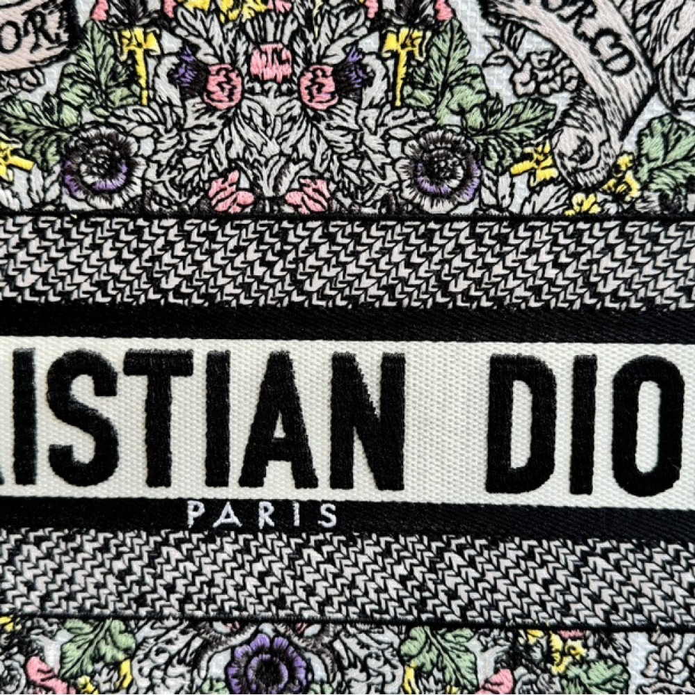 Christian Dior BOOK TOTE series ink painting print embroidered handbag Christian Dior BOOK TOTE series ink painting print embroidered handbag