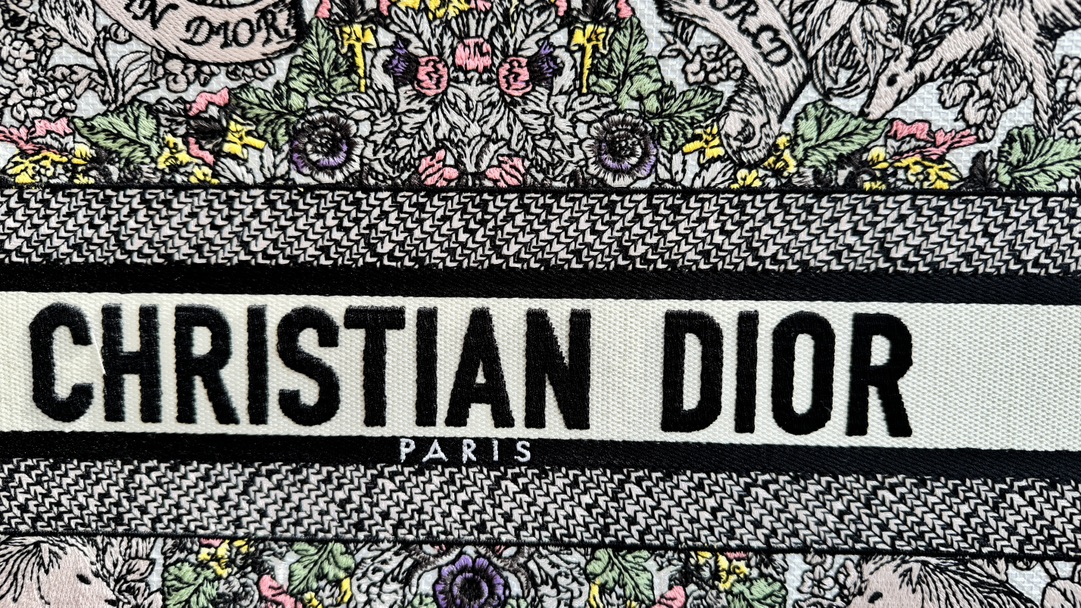 Christian Dior BOOK TOTE series ink painting print embroidered handbag Christian Dior BOOK TOTE series ink painting print embroidered handbag