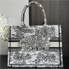 Christian Dior BOOK TOTE series black and white ink painting print embroidered handbag Christian Dior BOOK TOTE series black and white ink painting print embroidered handbag