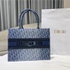 Christian Dior BOOK TOTE series turquoise blue ink-dyed printed embroidered handbag Christian Dior BOOK TOTE series turquoise blue ink-dyed printed embroidered handbag