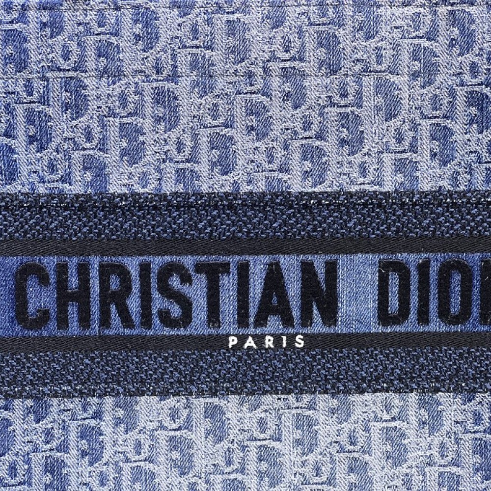Christian Dior BOOK TOTE series turquoise blue ink-dyed printed embroidered handbag Christian Dior BOOK TOTE series turquoise blue ink-dyed printed embroidered handbag