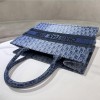 Christian Dior BOOK TOTE series turquoise blue ink-dyed printed embroidered handbag Christian Dior BOOK TOTE series turquoise blue ink-dyed printed embroidered handbag