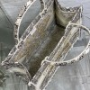 Christian Dior BOOK TOTE series platinum printed embroidered handbag Christian Dior BOOK TOTE series platinum printed embroidered handbag