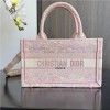 Christian Dior BOOK TOTE series pink printed embroidered handbag Christian Dior BOOK TOTE series pink printed embroidered handbag