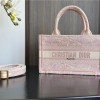 Christian Dior BOOK TOTE series pink printed embroidered handbag Christian Dior BOOK TOTE series pink printed embroidered handbag