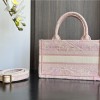 Christian Dior BOOK TOTE series pink printed embroidered handbag Christian Dior BOOK TOTE series pink printed embroidered handbag