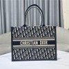 Christian Dior BOOK TOTE series dark blue medium printed embroidered handbag Christian Dior BOOK TOTE series dark blue medium printed embroidered handbag