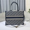 Christian Dior BOOK TOTE series dark blue medium printed embroidered handbag Christian Dior BOOK TOTE series dark blue medium printed embroidered handbag