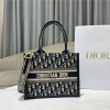 Christian Dior BOOK TOTE series dark blue small printed embroidered handbag Christian Dior BOOK TOTE series dark blue small printed embroidered handbag