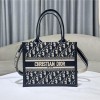 Christian Dior BOOK TOTE series dark blue small printed embroidered handbag Christian Dior BOOK TOTE series dark blue small printed embroidered handbag