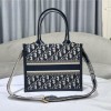 Christian Dior BOOK TOTE series dark blue small printed embroidered handbag Christian Dior BOOK TOTE series dark blue small printed embroidered handbag