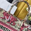 Christian Dior BOOK TOTE series pink printed embroidered handbag Christian Dior BOOK TOTE series pink printed embroidered handbag