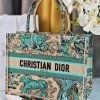 Christian Dior BOOK TOTE series emerald green printed embroidered handbag Christian Dior BOOK TOTE series emerald green printed embroidered handbag