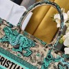Christian Dior BOOK TOTE series emerald green printed embroidered handbag Christian Dior BOOK TOTE series emerald green printed embroidered handbag