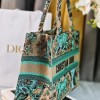 Christian Dior BOOK TOTE series emerald green printed embroidered handbag Christian Dior BOOK TOTE series emerald green printed embroidered handbag