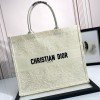 Christian Dior BOOK TOTE series beige fabric printed embroidered handbag Christian Dior BOOK TOTE series beige fabric printed embroidered handbag