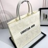 Christian Dior BOOK TOTE series beige fabric printed embroidered handbag Christian Dior BOOK TOTE series beige fabric printed embroidered handbag