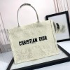 Christian Dior BOOK TOTE series medium beige fabric printed embroidered handbag Christian Dior BOOK TOTE series medium beige fabric printed embroidered handbag