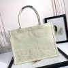 Christian Dior BOOK TOTE series medium beige fabric printed embroidered handbag Christian Dior BOOK TOTE series medium beige fabric printed embroidered handbag
