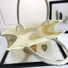 Christian Dior BOOK TOTE series medium beige fabric printed embroidered handbag Christian Dior BOOK TOTE series medium beige fabric printed embroidered handbag