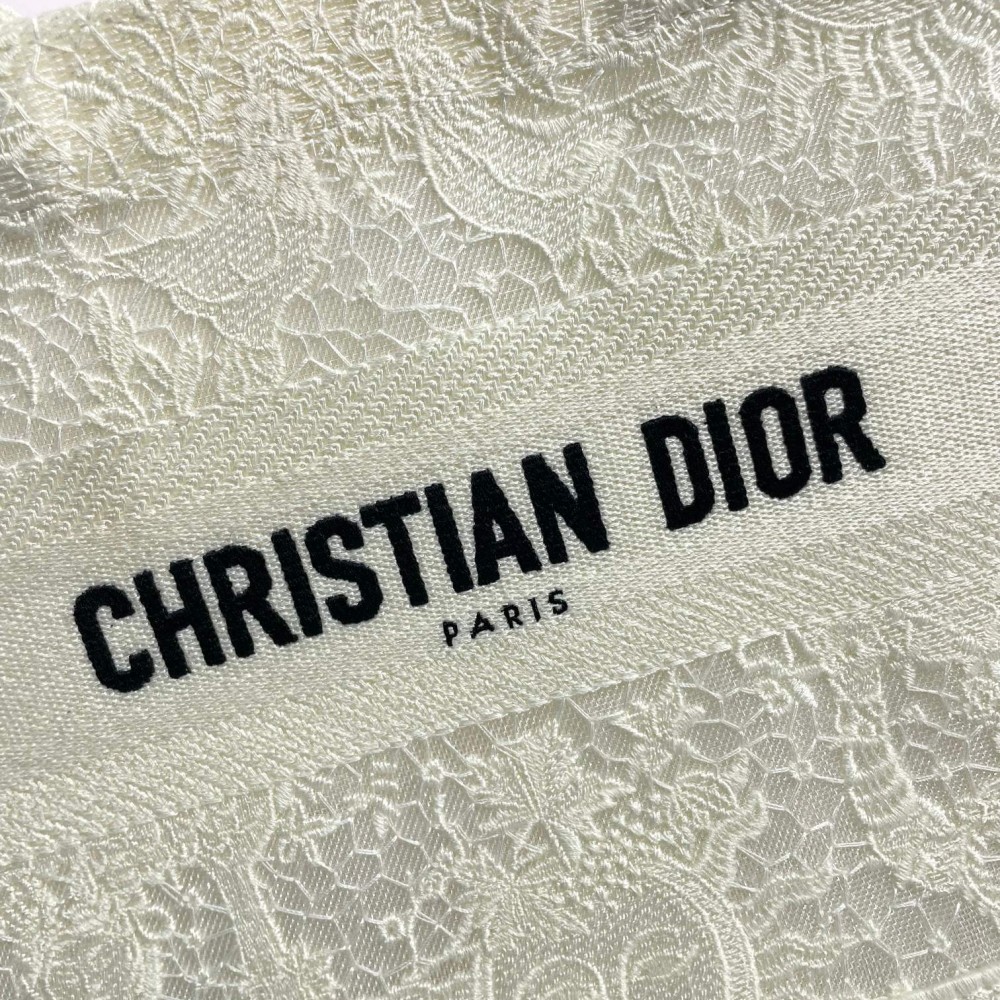Christian Dior BOOK TOTE series small beige fabric printed embroidered handbag Christian Dior BOOK TOTE series small beige fabric printed embroidered handbag
