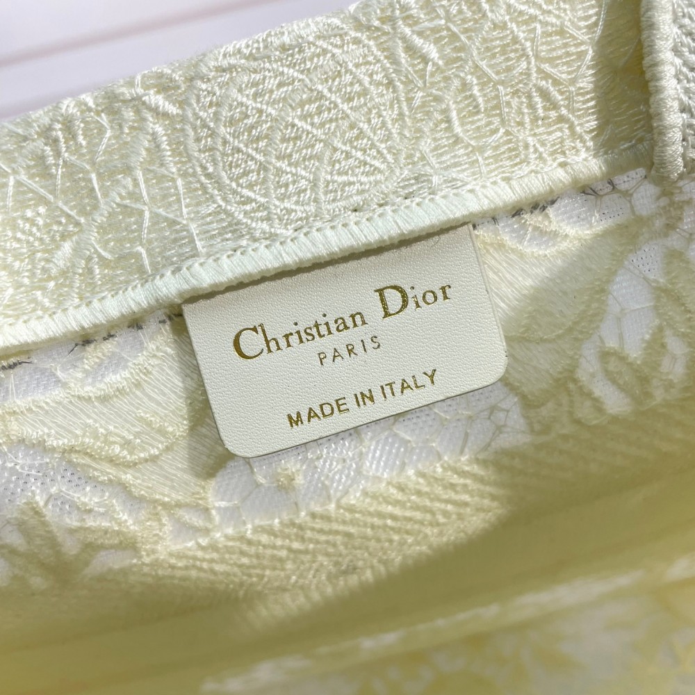 Christian Dior BOOK TOTE series small beige fabric printed embroidered handbag Christian Dior BOOK TOTE series small beige fabric printed embroidered handbag