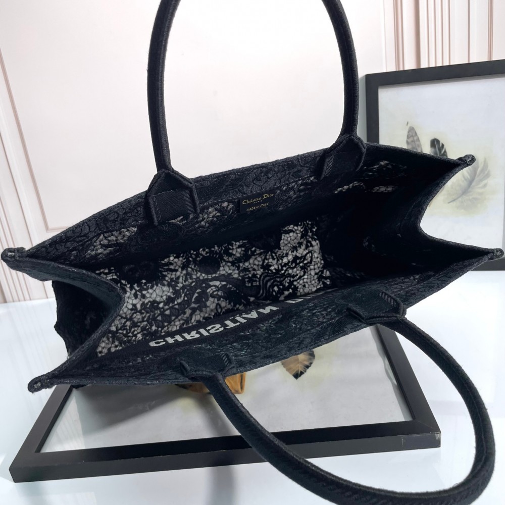 Christian Dior BOOK TOTE series large clear black printed embroidered handbag Christian Dior BOOK TOTE series large clear black printed embroidered handbag