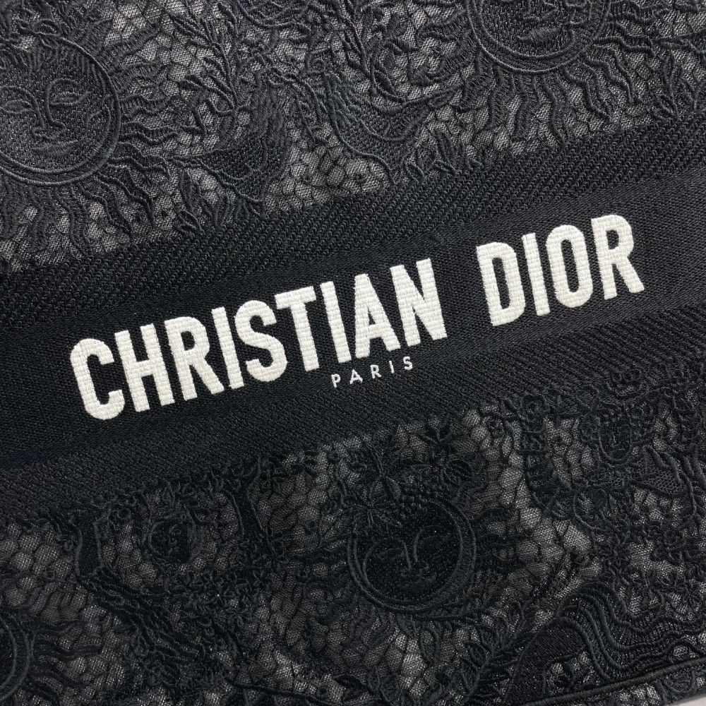 Christian Dior BOOK TOTE series large clear black printed embroidered handbag Christian Dior BOOK TOTE series large clear black printed embroidered handbag
