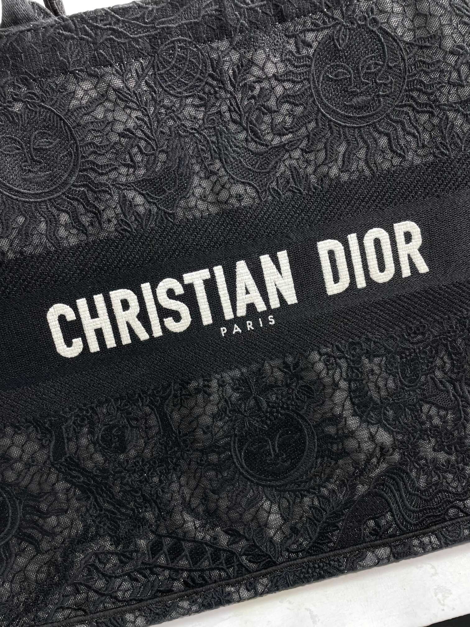 Christian Dior BOOK TOTE series large clear black printed embroidered handbag Christian Dior BOOK TOTE series large clear black printed embroidered handbag