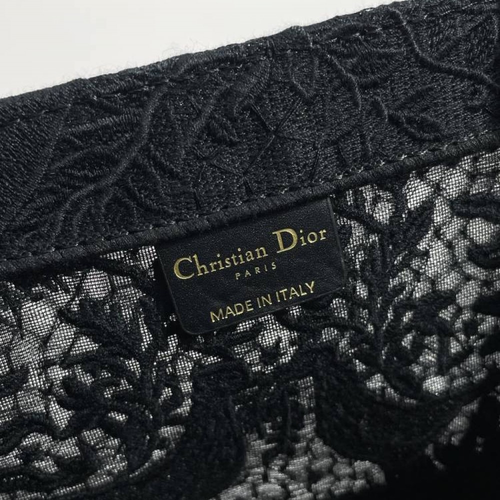 Christian Dior BOOK TOTE series large clear black printed embroidered handbag Christian Dior BOOK TOTE series large clear black printed embroidered handbag