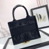 Christian Dior BOOK TOTE series small clear black printed embroidered handbag Christian Dior BOOK TOTE series small clear black printed embroidered handbag