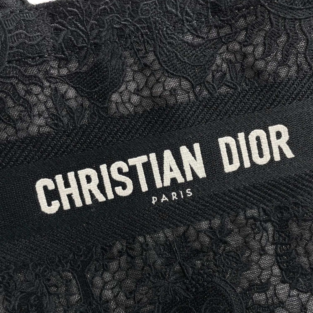 Christian Dior BOOK TOTE series small clear black printed embroidered handbag Christian Dior BOOK TOTE series small clear black printed embroidered handbag