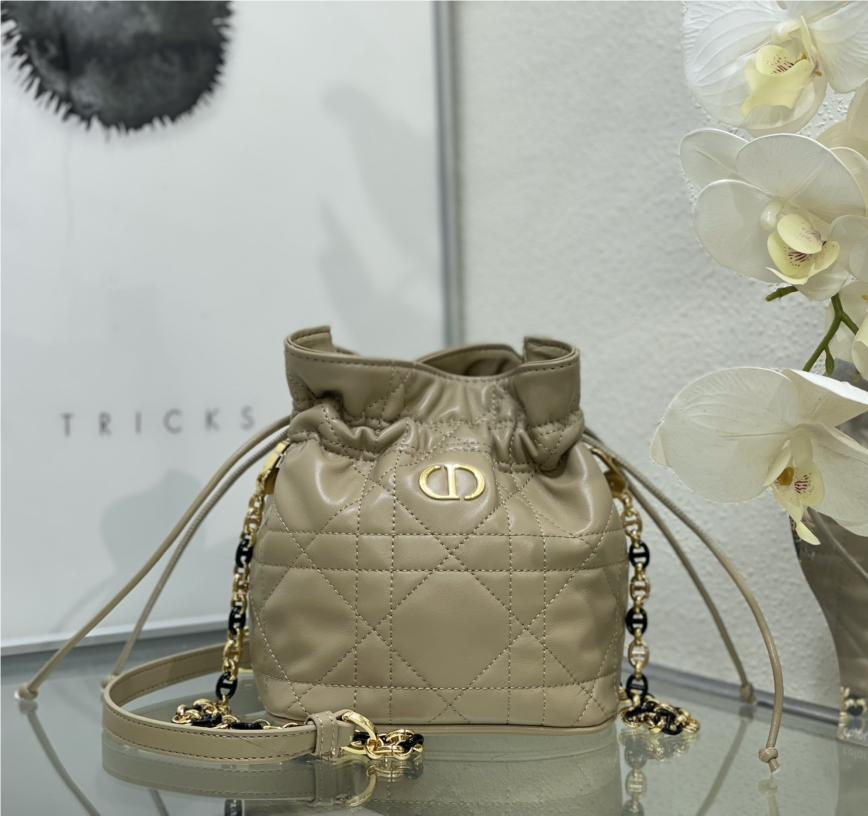 Christian Dior Dior Ammi series small lambskin gray brown handbag Christian Dior Dior Ammi series small lambskin gray brown handbag