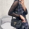 Christian Dior Caro series small lambskin black high waist handbag Christian Dior Caro series small lambskin black high waist handbag