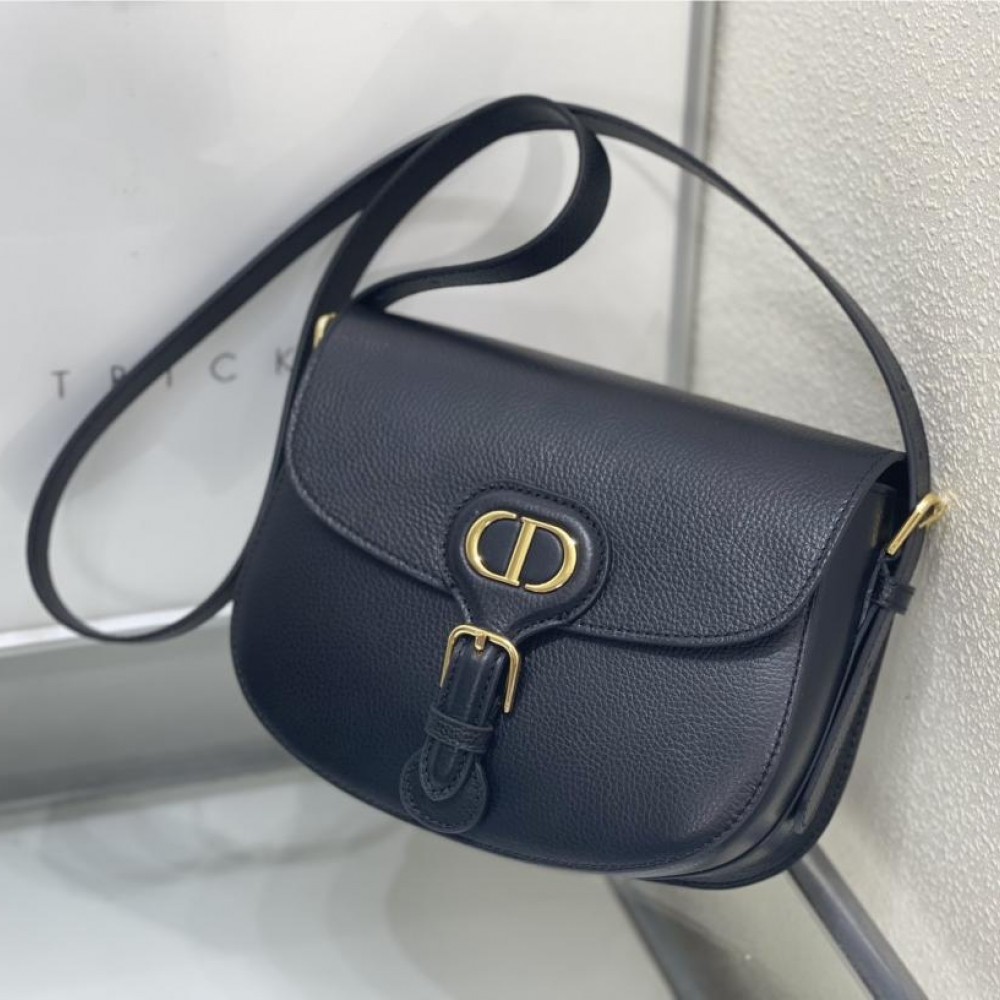 Christian Dior Caro series small lambskin black high waist handbag Christian Dior Caro series small lambskin black high waist handbag