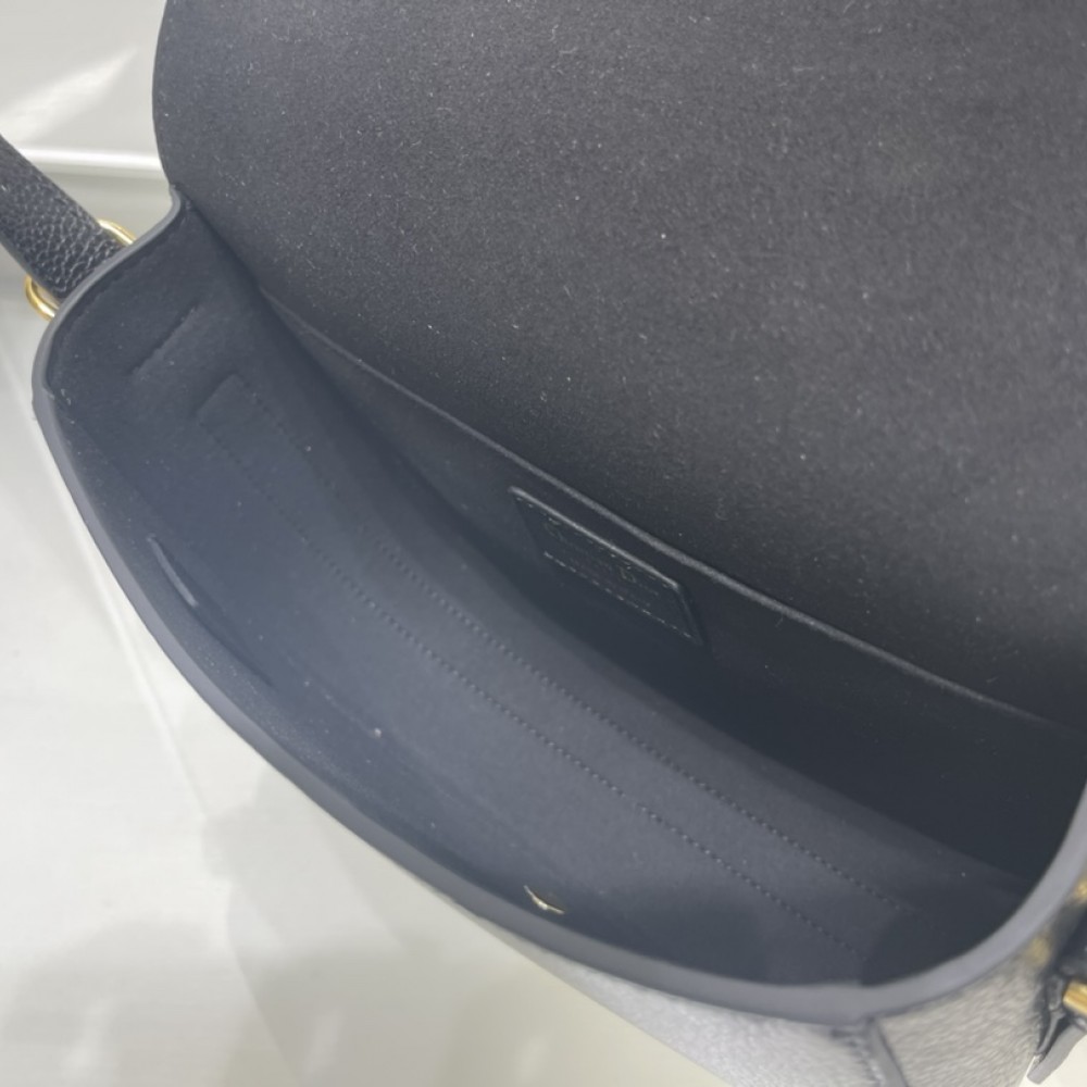Christian Dior Caro series small lambskin black high waist handbag Christian Dior Caro series small lambskin black high waist handbag