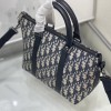 Christian Dior BOOK TOTE OBLIQUE printed jacquard black leather tote bag Christian Dior BOOK TOTE OBLIQUE printed jacquard black leather tote bag