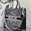 Christian Dior BOOK TOTE series black and white with printed embroidered handbag Christian Dior BOOK TOTE series black and white with printed embroidered handbag