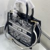 Christian Dior BOOK TOTE series Medium black and white with printed embroidered handbag Christian Dior BOOK TOTE series Medium black and white with printed embroidered handbag