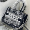 Christian Dior BOOK TOTE series Medium black and white with printed embroidered handbag Christian Dior BOOK TOTE series Medium black and white with printed embroidered handbag